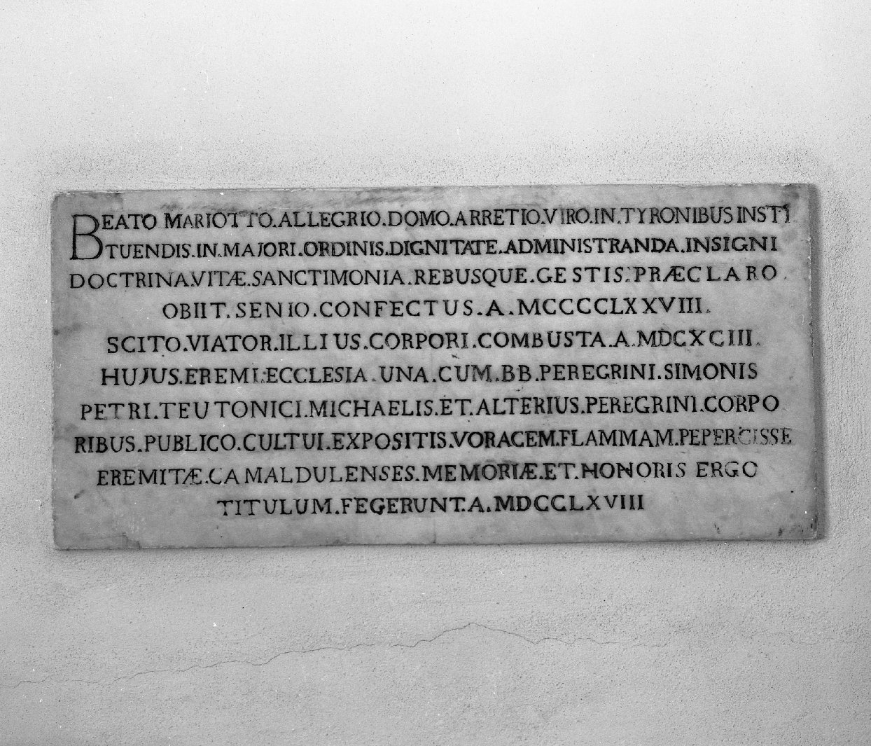 lapide - bottega casentinese (sec. XVIII)