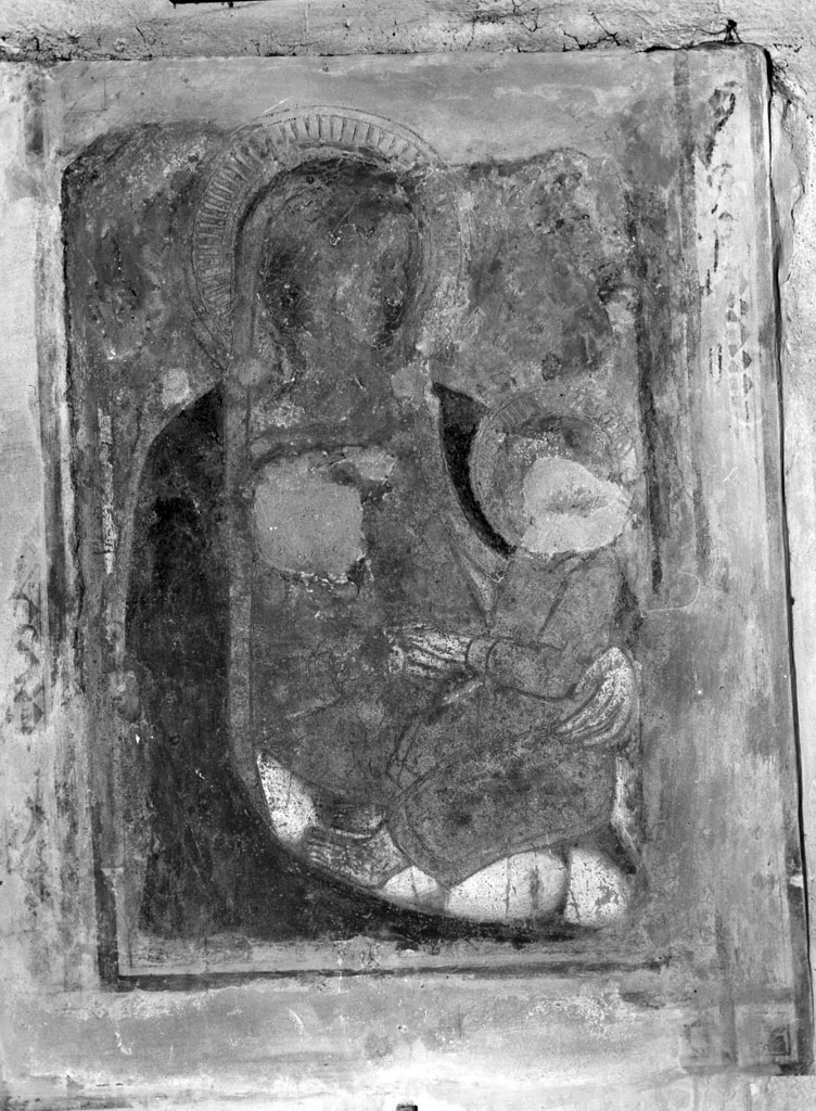 Madonna con Bambino (dipinto, frammento) - ambito fiorentino (fine sec. XIV)