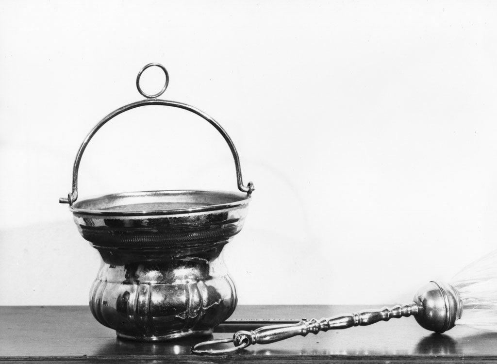 secchiello per l'acqua benedetta - bottega toscana (prima metà sec. XX)