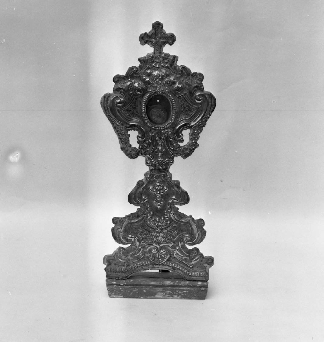 reliquiario - a ostensorio, serie - bottega toscana (fine/inizio secc. XVII/ XVIII)