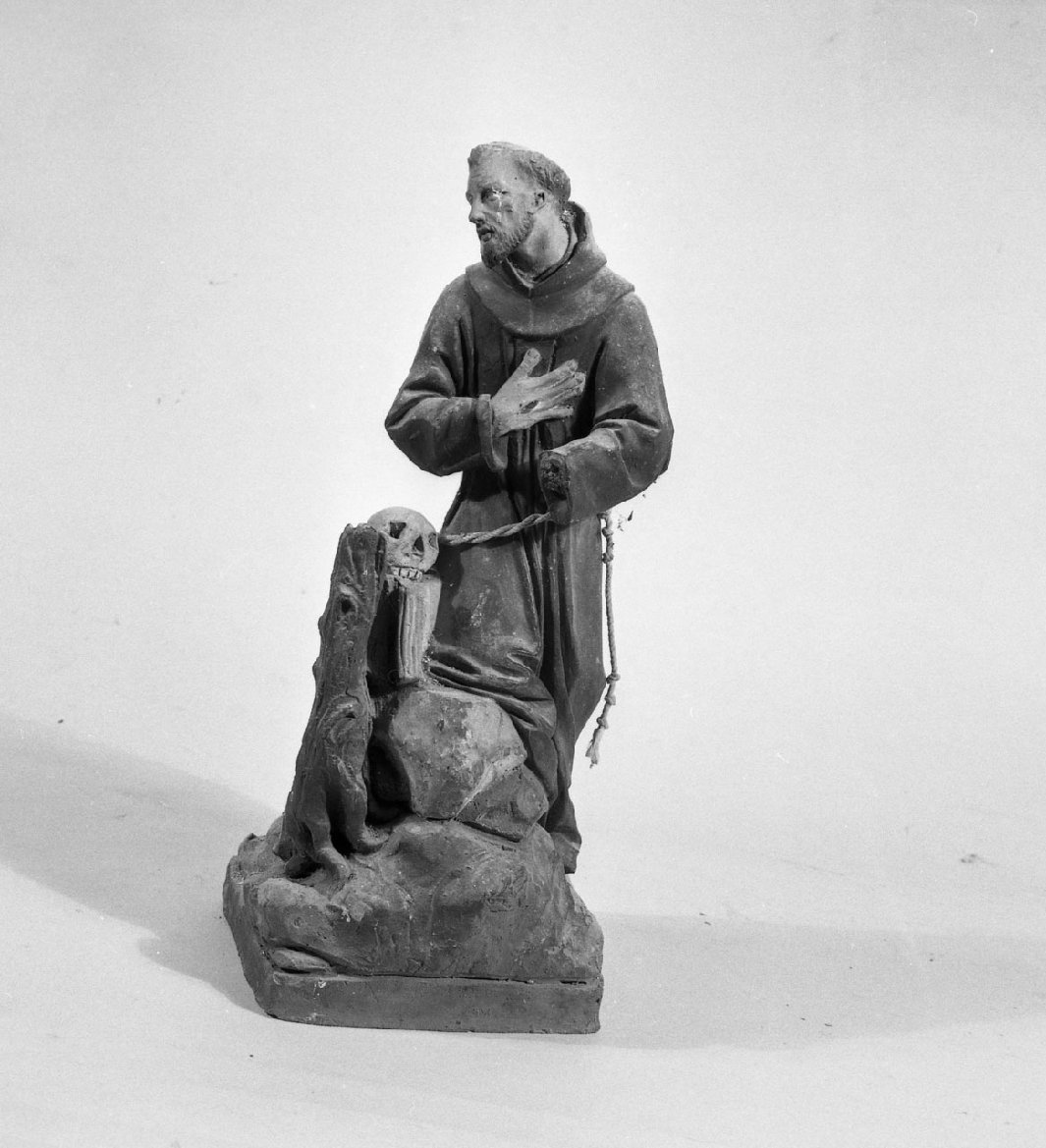 San Francesco d'Assisi in preghiera (statuetta) - bottega toscana (ultimo quarto sec. XVIII)
