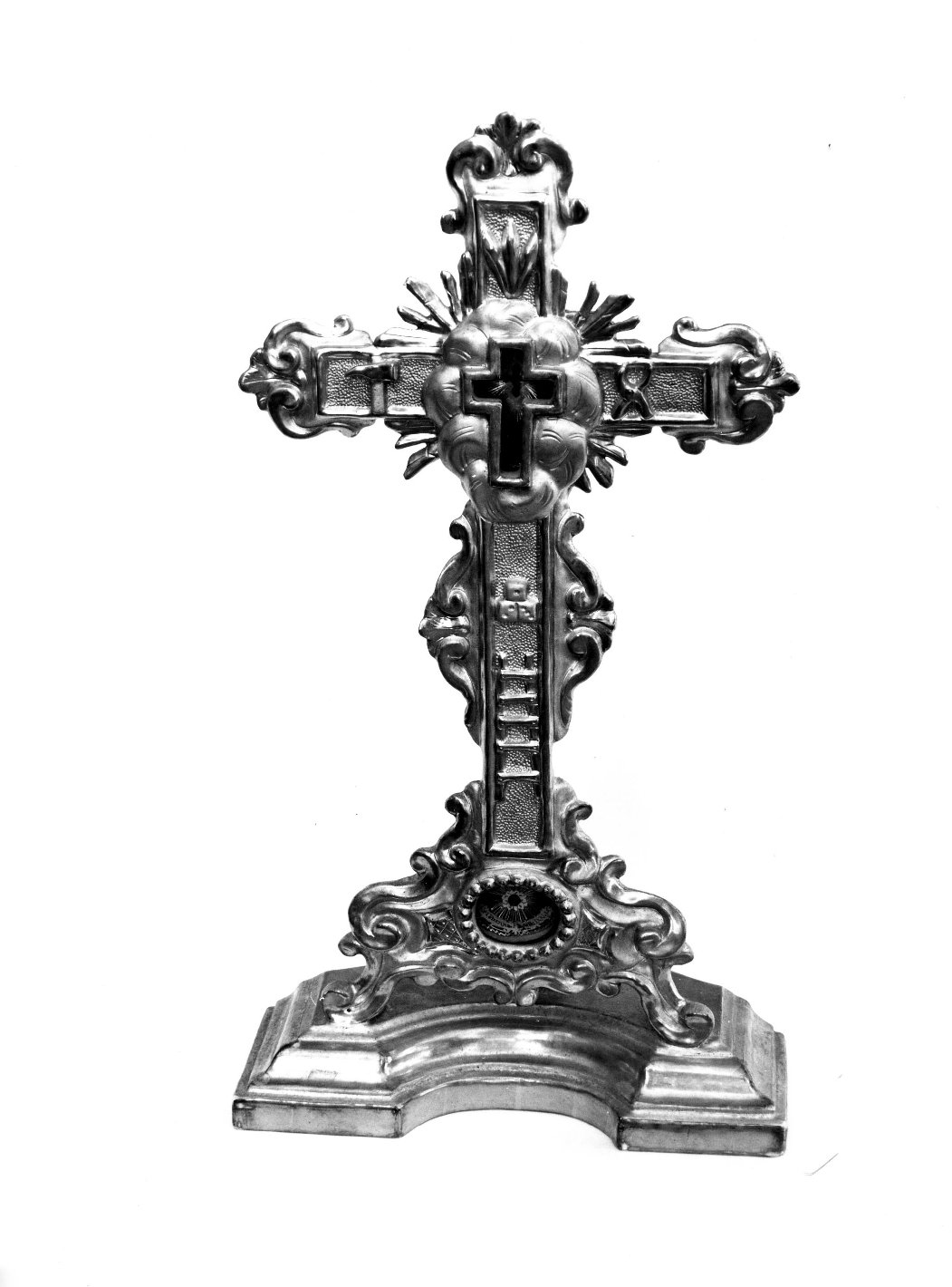 reliquiario - a croce - bottega toscana (sec. XIX)