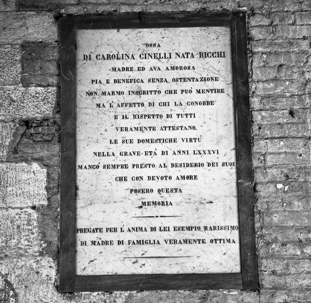 lapide - bottega toscana (prima metà sec. XX)