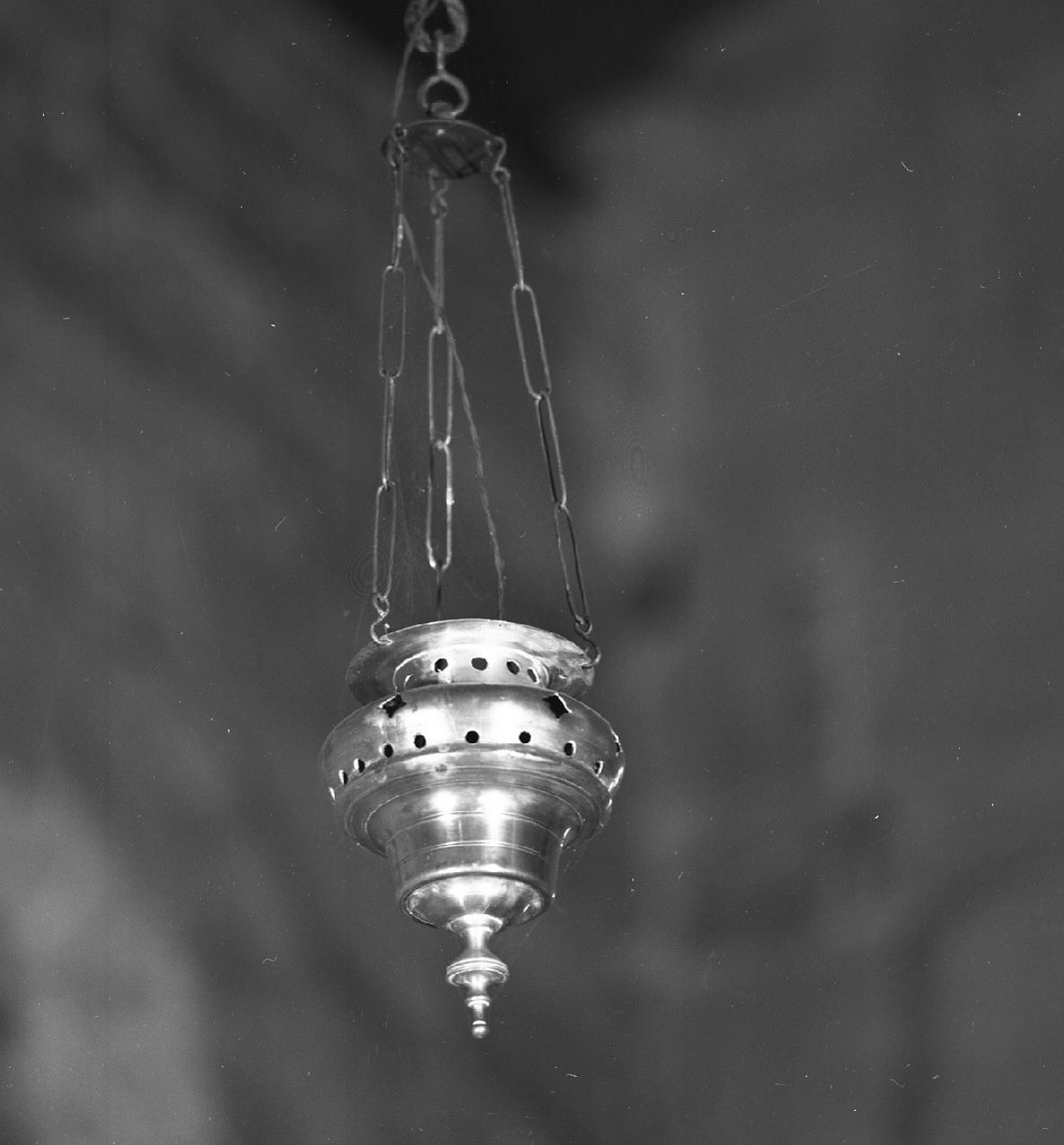 lampada pensile - bottega toscana (fine/inizio secc. XVIII/ XIX)