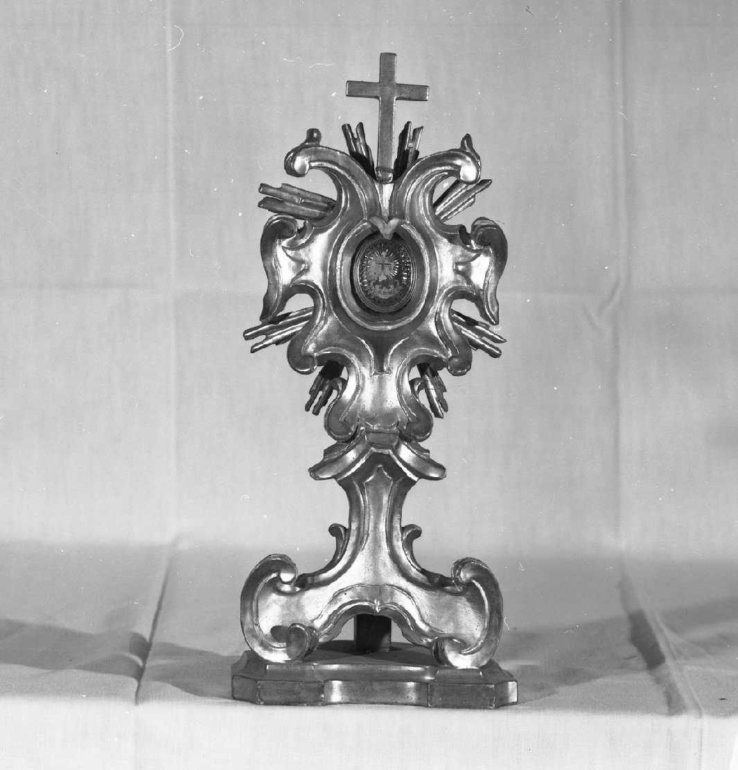 reliquiario - a ostensorio - bottega toscana (seconda metà sec. XVIII)