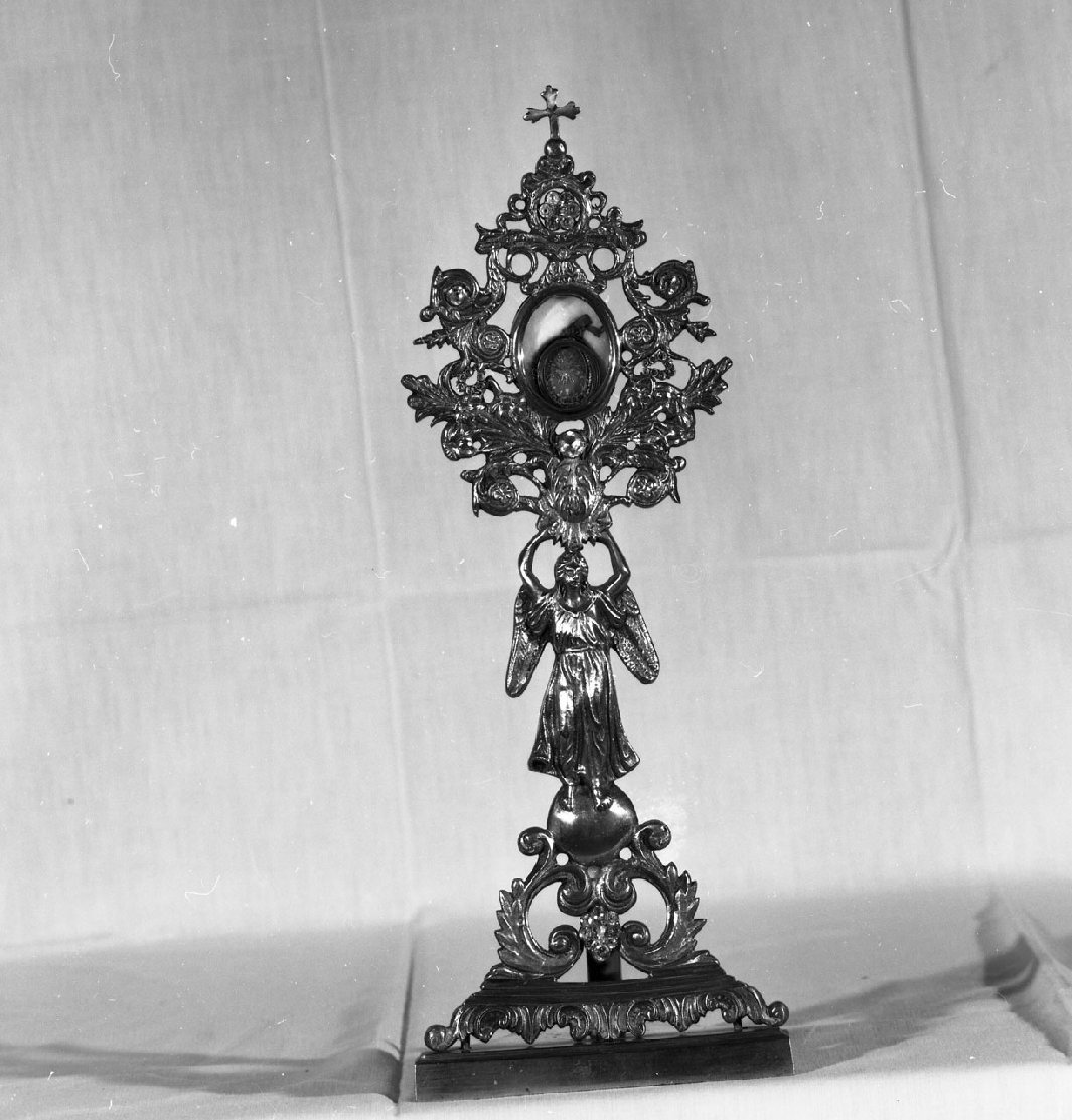 reliquiario - a ostensorio - bottega toscana (fine/inizio secc. XIX/ XX)