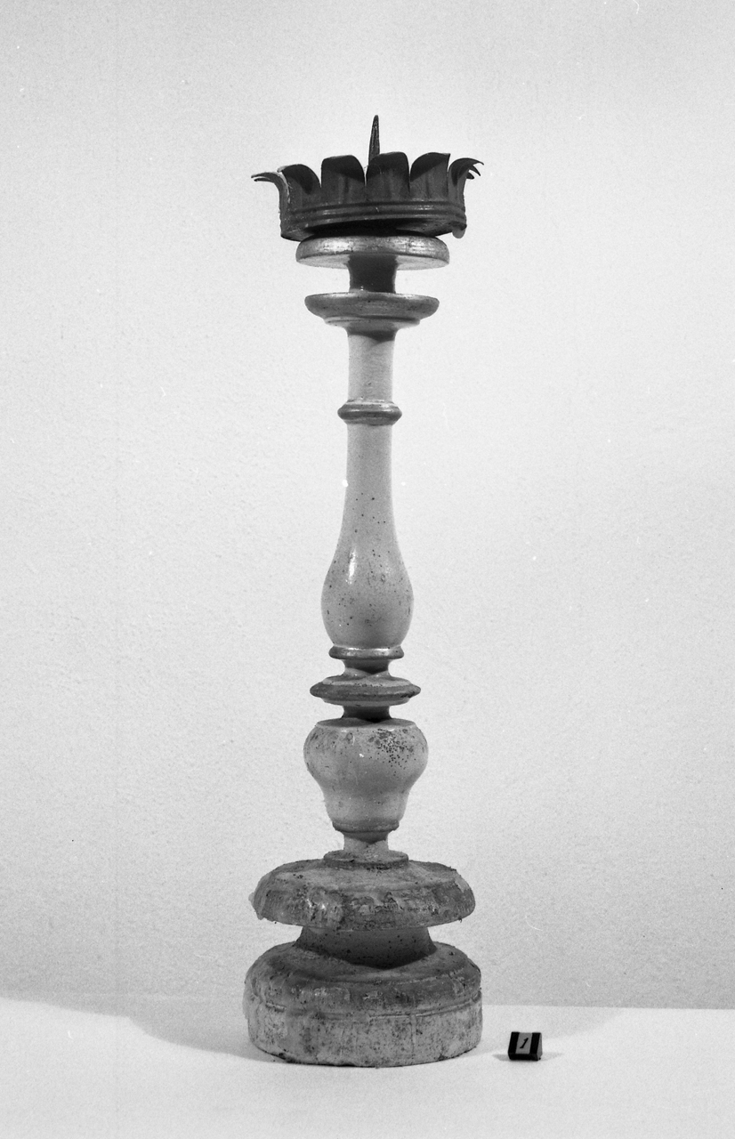 candeliere d'altare, serie - bottega toscana (seconda metà sec. XIX)