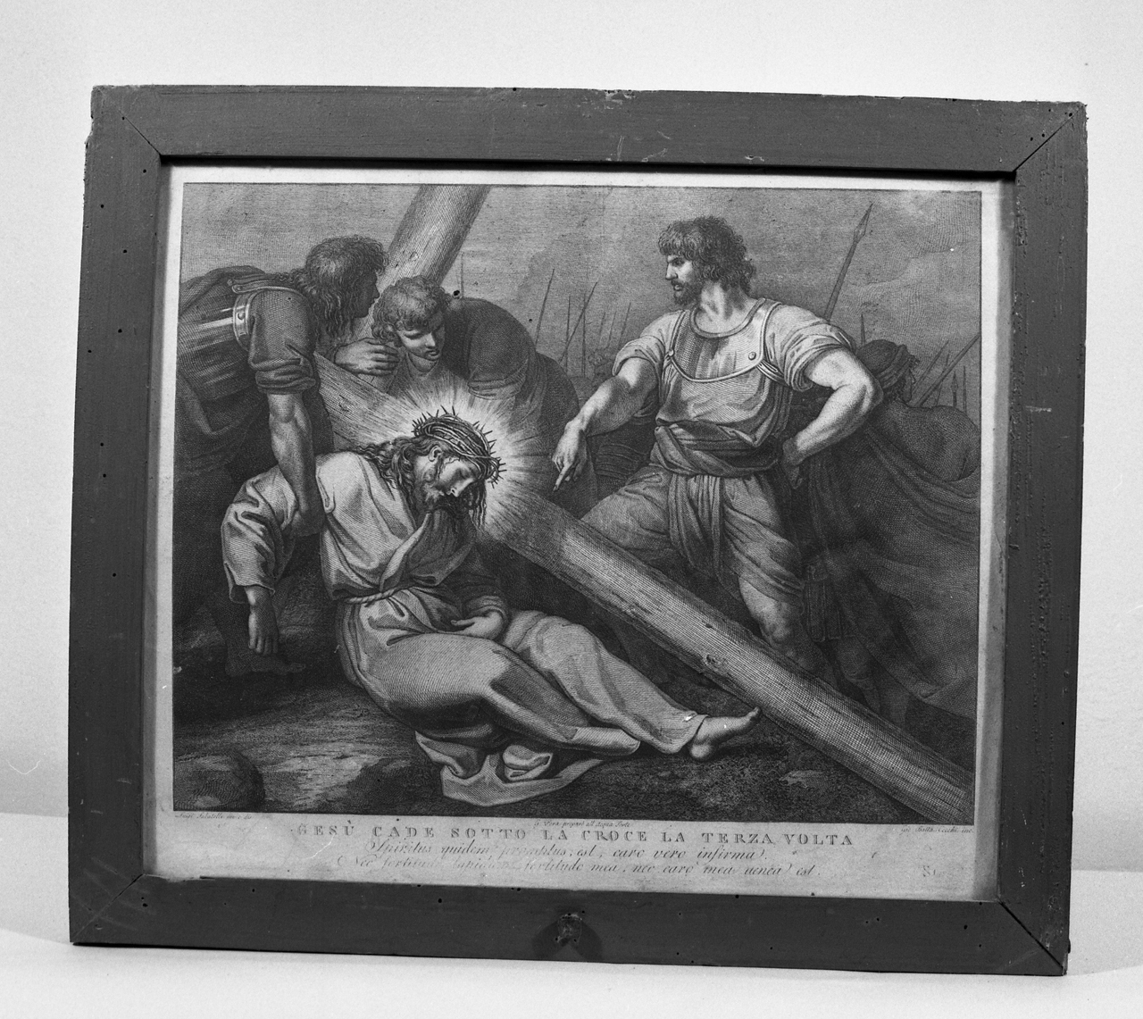 stazioni della via crucis (dipinto, serie) di Sabatelli Luigi, Cecchi Giovanni Battista, Eredi Benedetto (sec. XIX)