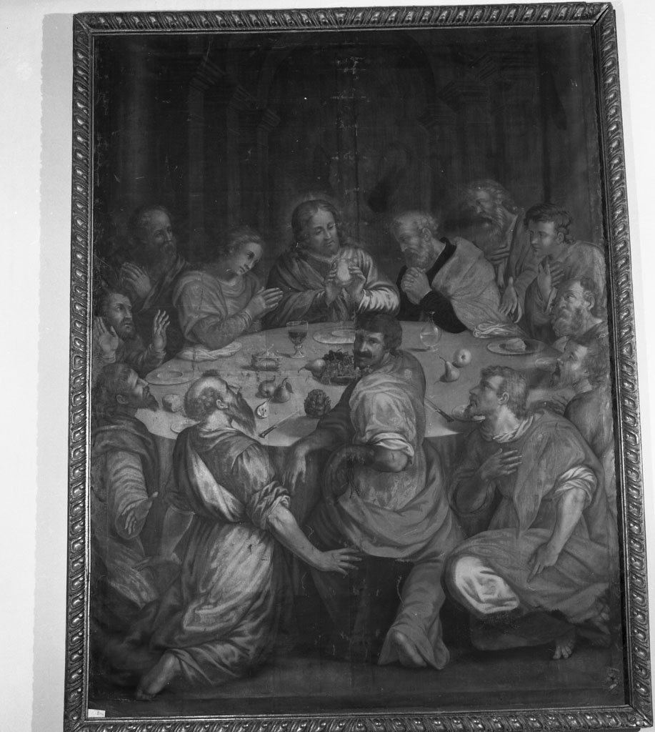ultima cena (dipinto, elemento d'insieme) di Zabarelli Adriano detto Paladino (attribuito) (sec. XVII)
