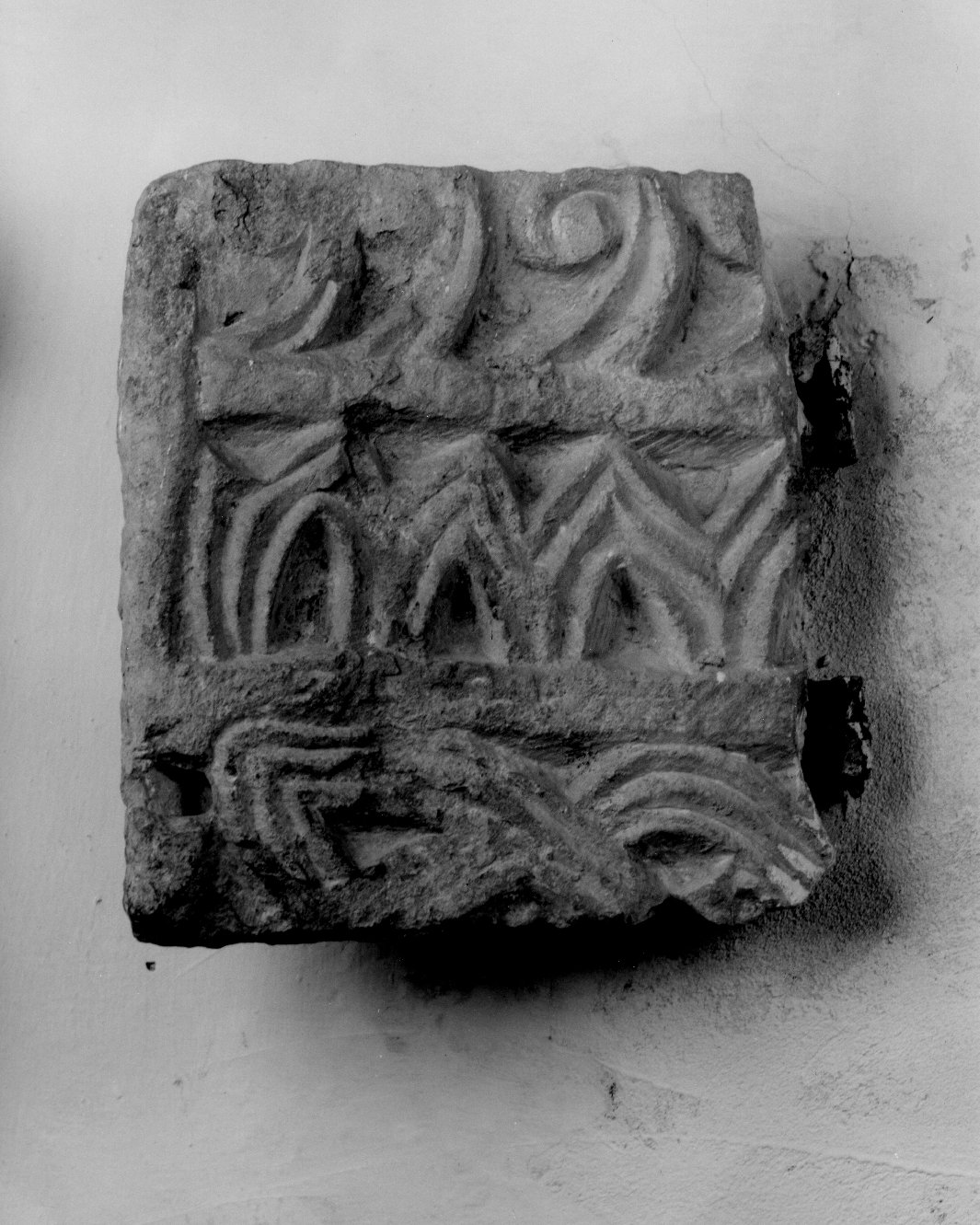 pluteo, frammento - bottega toscana (fine sec. IX)