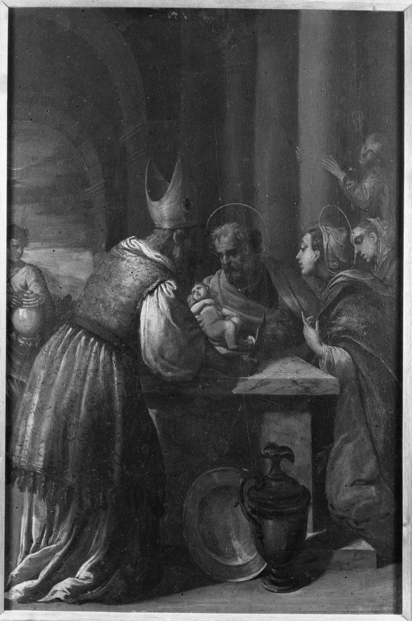 circoncisione di Gesù Bambino (dipinto) di Scarsella Ippolito detto Scarsellino (attribuito) (ultimo quarto sec. XVI)