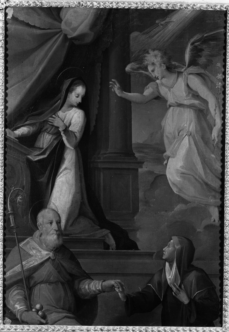 Annunciazione (dipinto) di Manzuoli Tommaso detto Maso da San Friano (seconda metà sec. XVI)