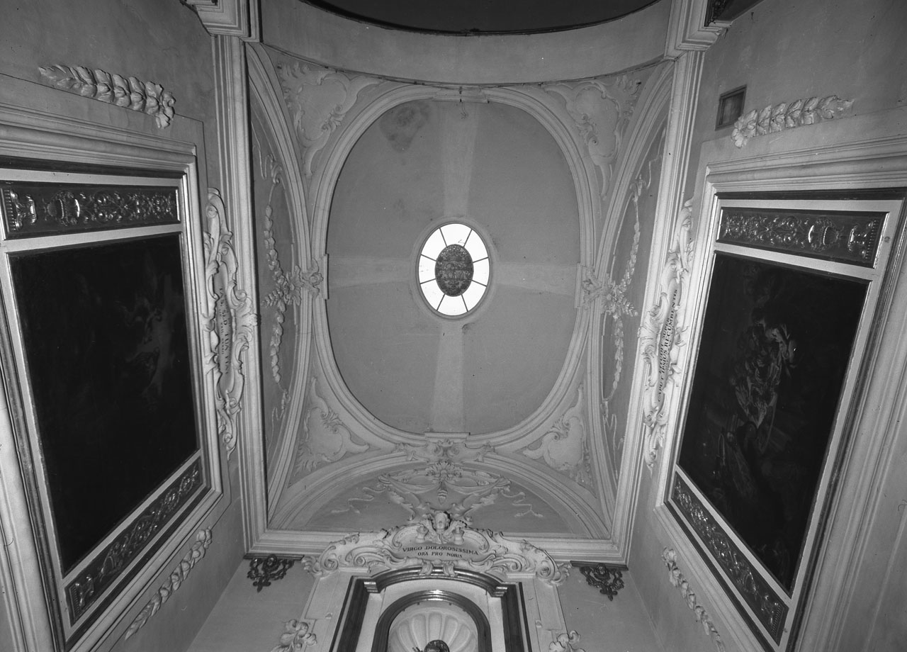 motivi decorativi vegetali a festoni con nastri e putti (decorazione plastica) - bottega milanese (seconda metà sec. XVIII)