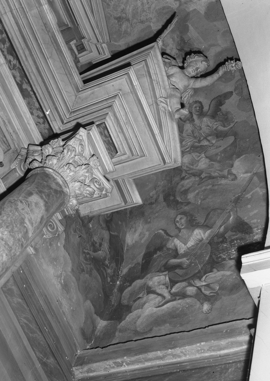 angeli musicanti in gloria (dipinto) di Castelucci Salvi (terzo quarto sec. XVII)