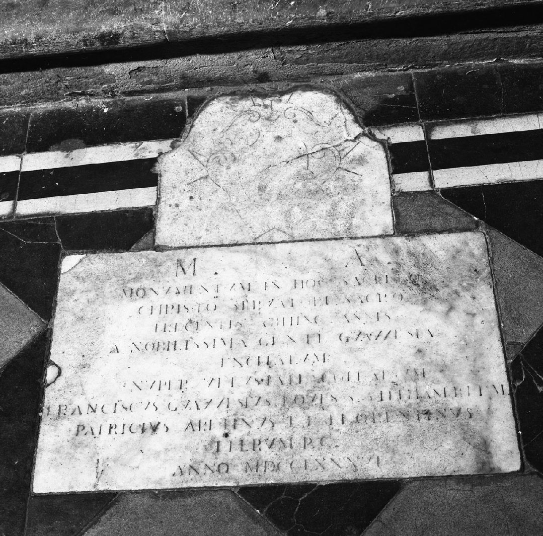 lapide commemorativa - bottega toscana (sec. XVIII)