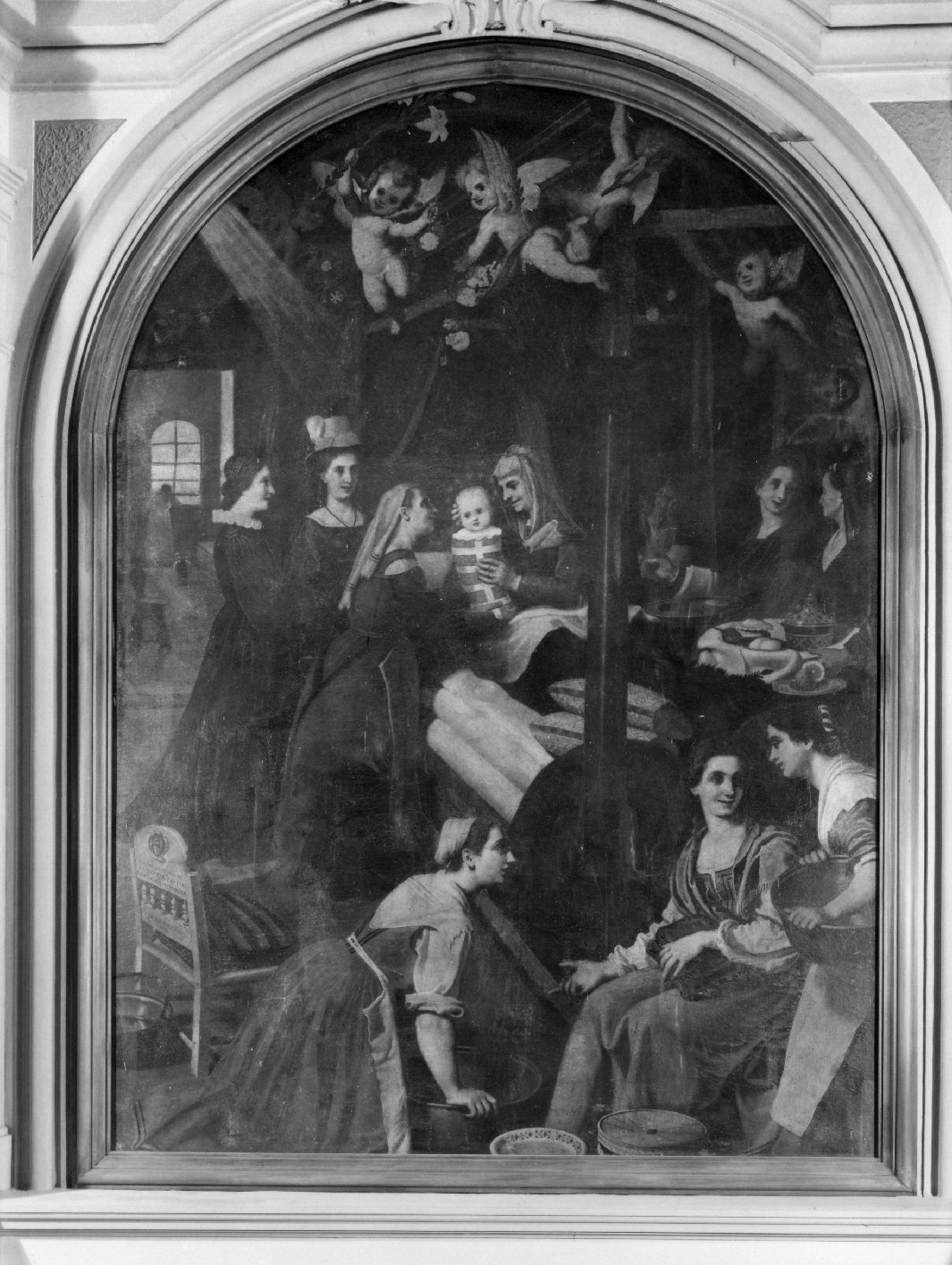 natività della Madonna (dipinto) - ambito toscano (sec. XVII)