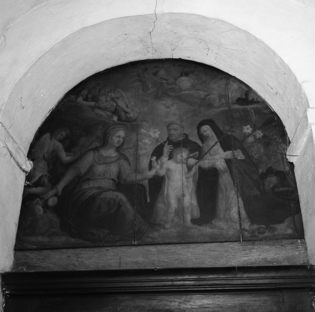 Modonna con Bambino, San Domanico e Santa Caterina (dipinto) - ambito toscano (seconda metà sec. XVI)