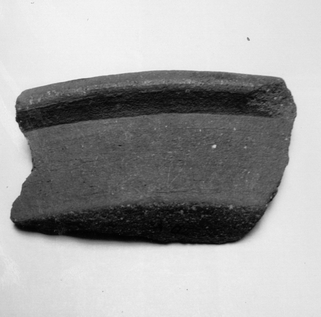 tegame, frammento - bottega aretina (seconda metà sec. XIV)