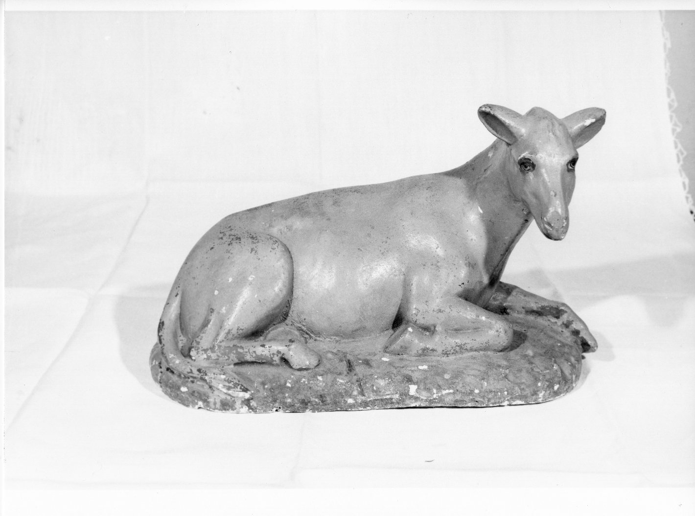 asino (statuetta di presepio, elemento d'insieme) - bottega toscana (primo quarto sec. XX)