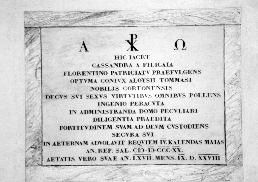 lapide - bottega aretina (prima metà sec. XIX)