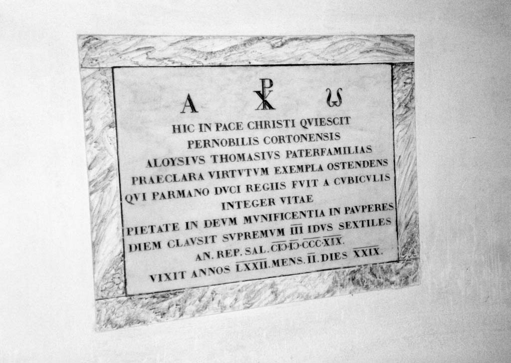 lapide - bottega aretina (prima metà sec. XIX)