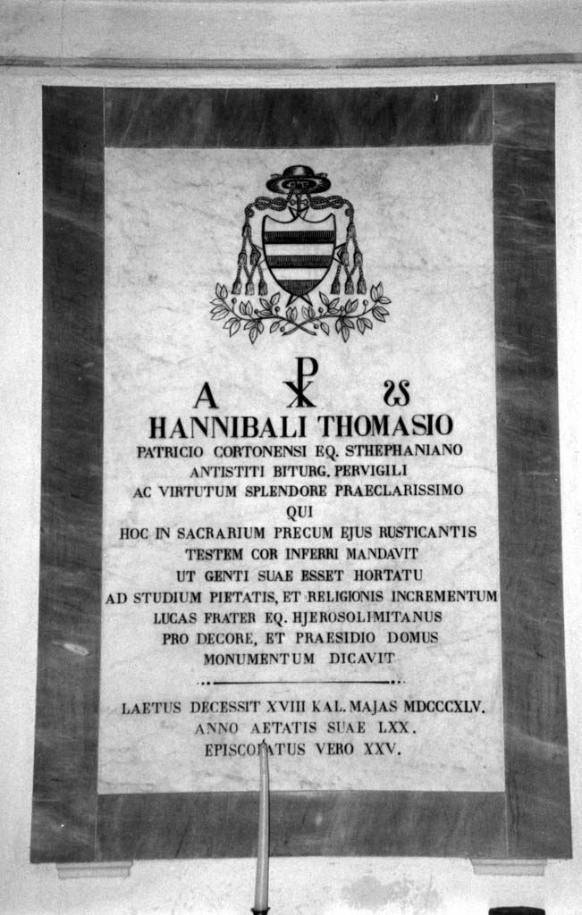 lapide - bottega aretina (prima metà sec. XIX)