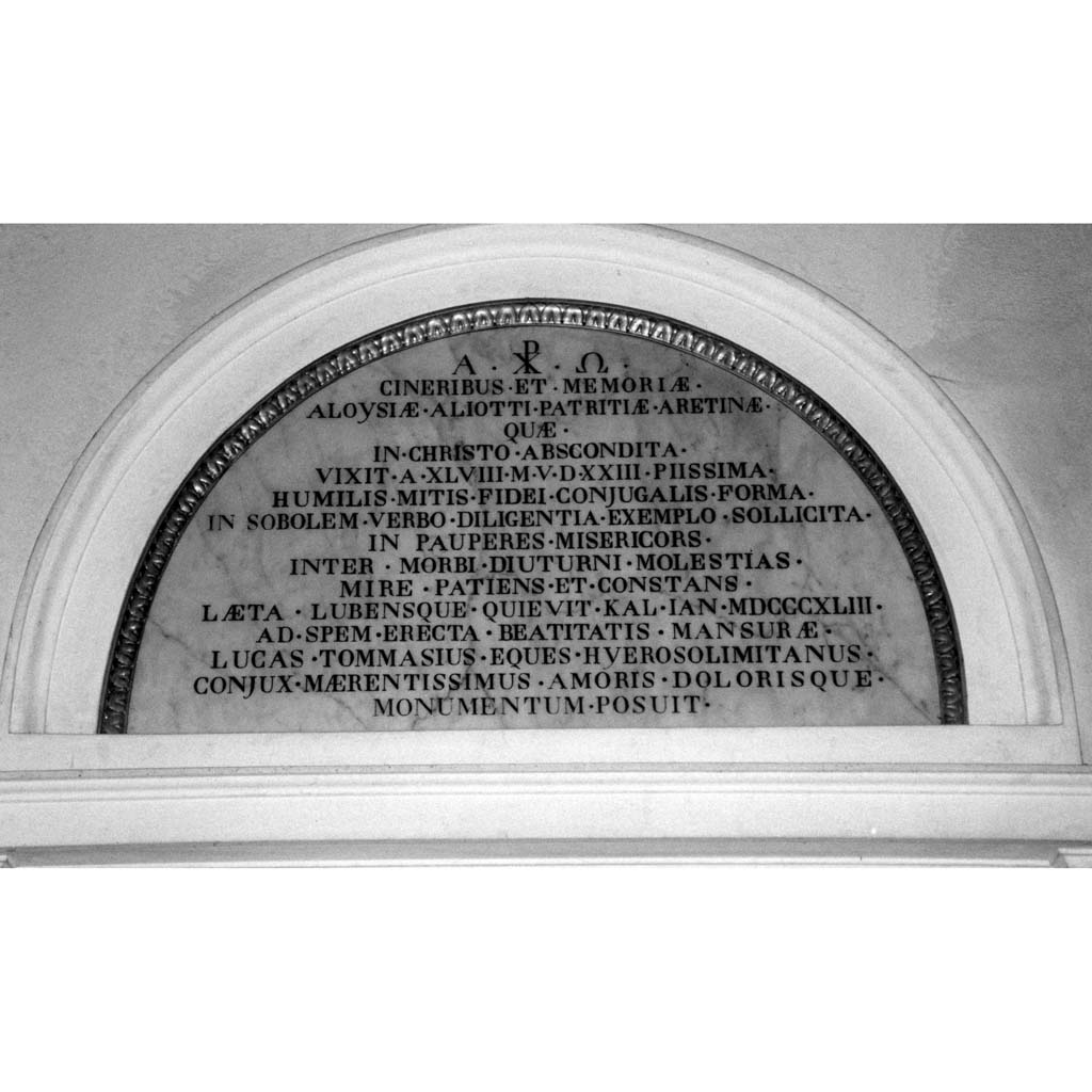 lapide - bottega aretina (prima metà sec. XIX)