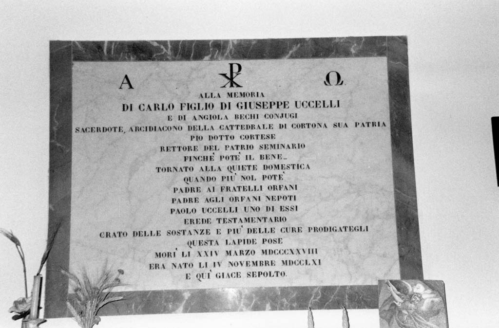 lapide - bottega aretina (prima metà sec. XIX)