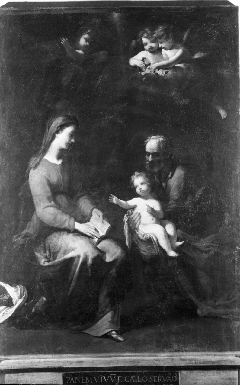 Sacra Famiglia (dipinto) di Ghidoni Giovanni Battista (primo quarto sec. XVII)