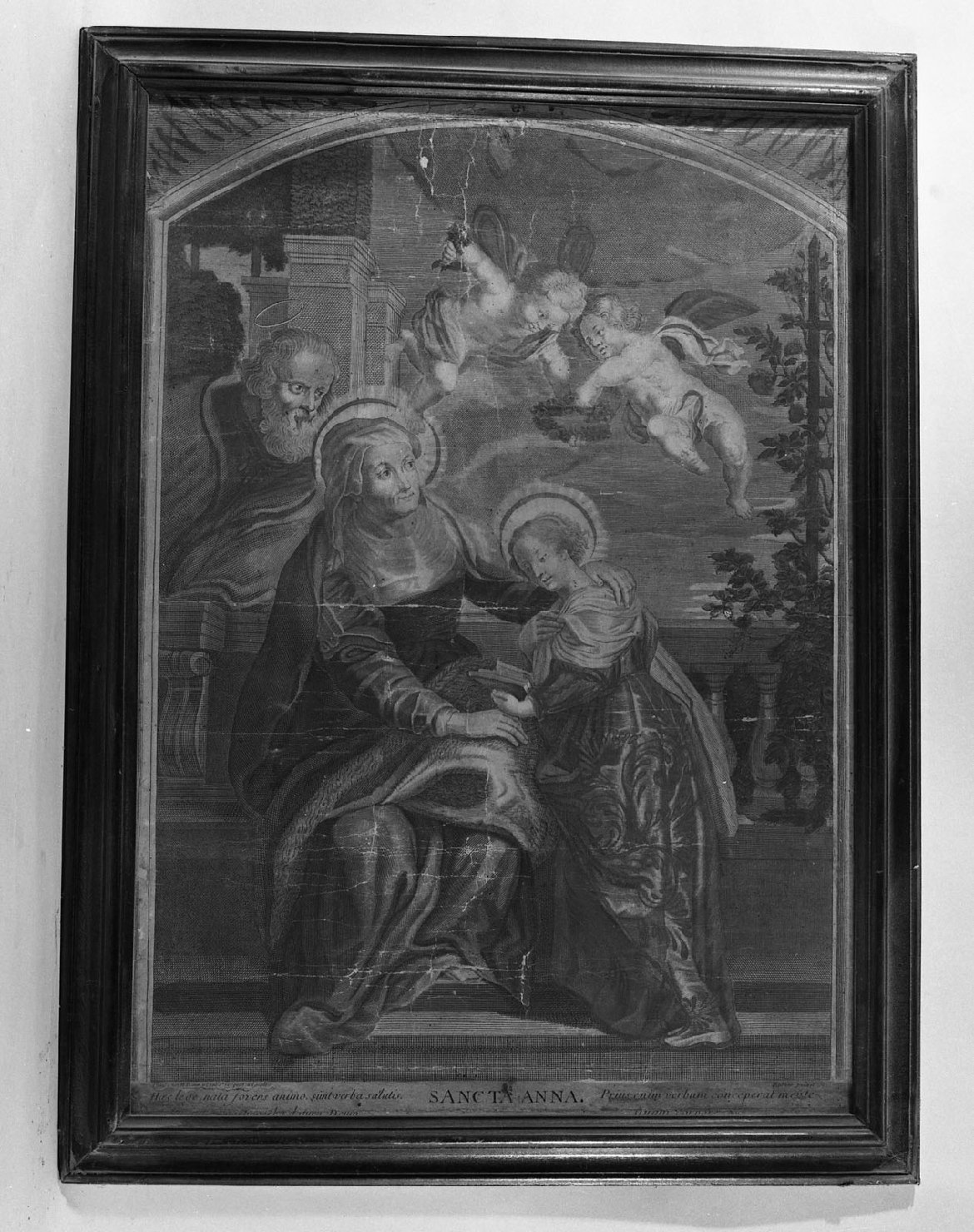 L'educazione di Maria con S. Anna e S. Giuseppe (stampa) - ambito italiano (fine/inizio secc. XVIII/ XIX)