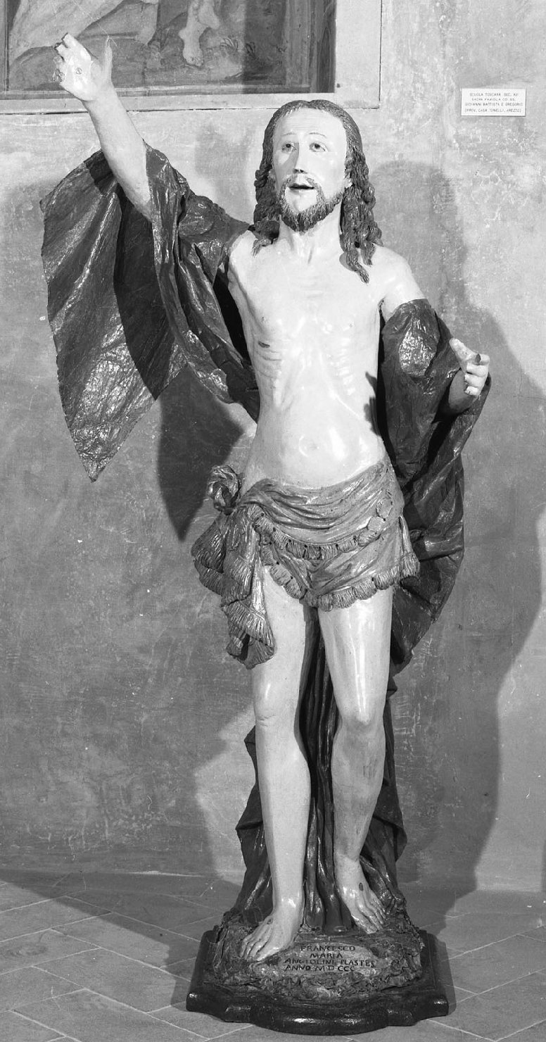 Cristo risorto (statuetta devozionale) di Angiolini F. M (sec. XIX)