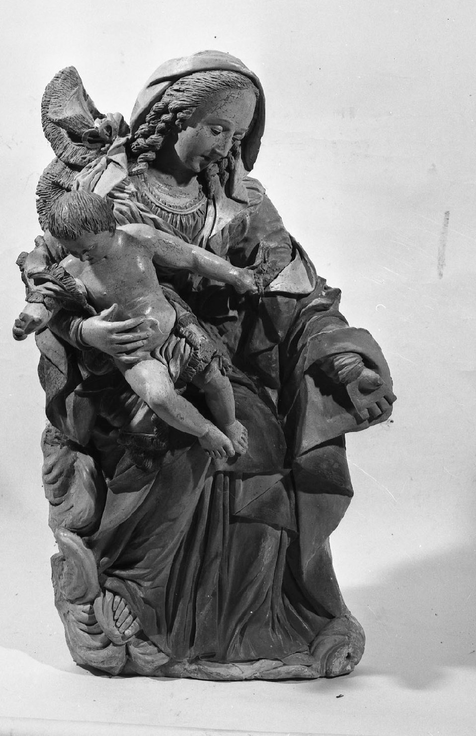 Madonna con Bambino (statua) di Angiolini F. M (attribuito) (fine sec. XVIII)