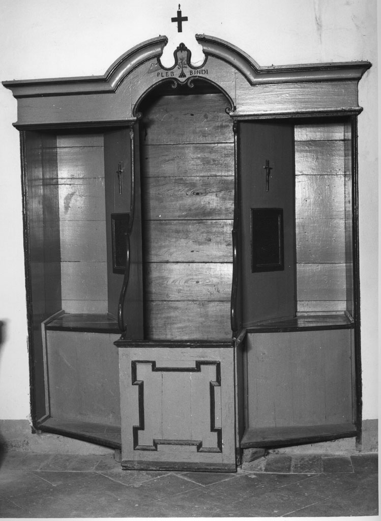 confessionale, coppia - bottega aretina (seconda metà sec. XVIII)