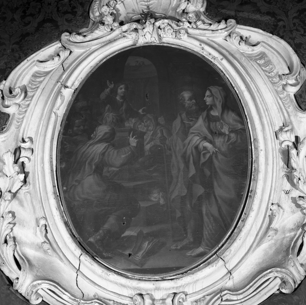 disputa di Gesù con i dottori nel tempio (dipinto) - ambito toscano (primo quarto sec. XVIII)