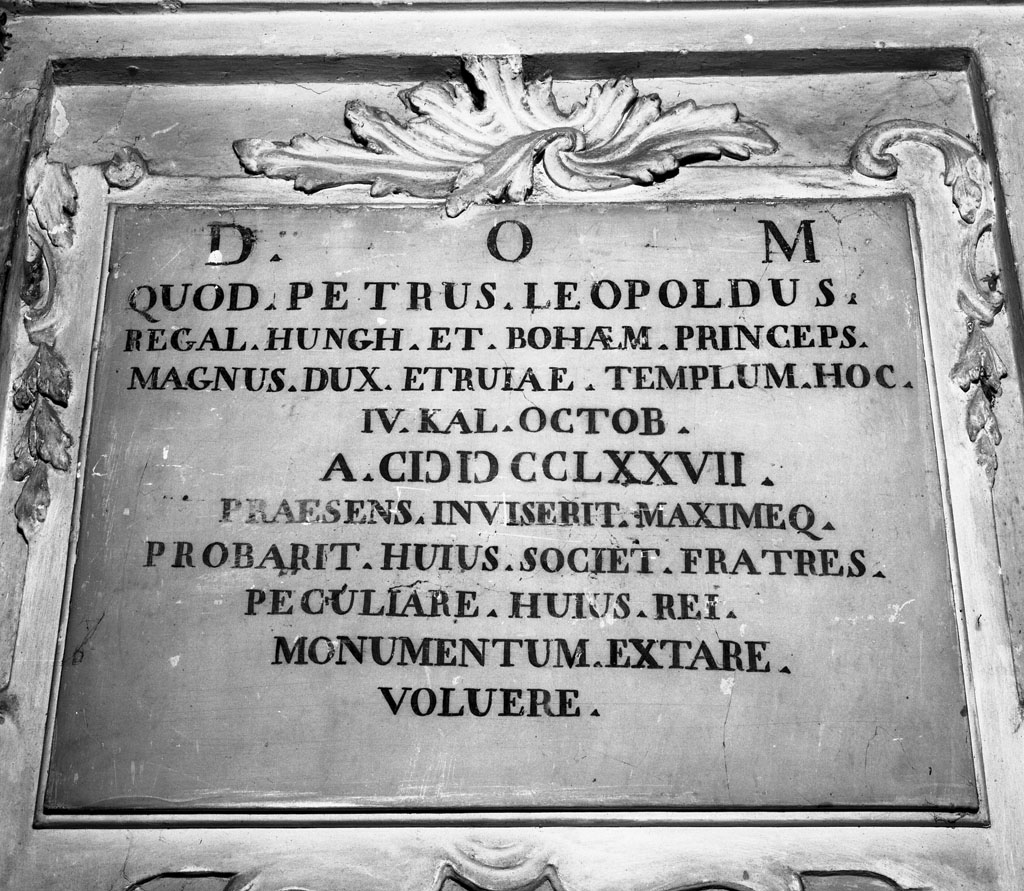 lapide commemorativa - bottega toscana (sec. XVIII)