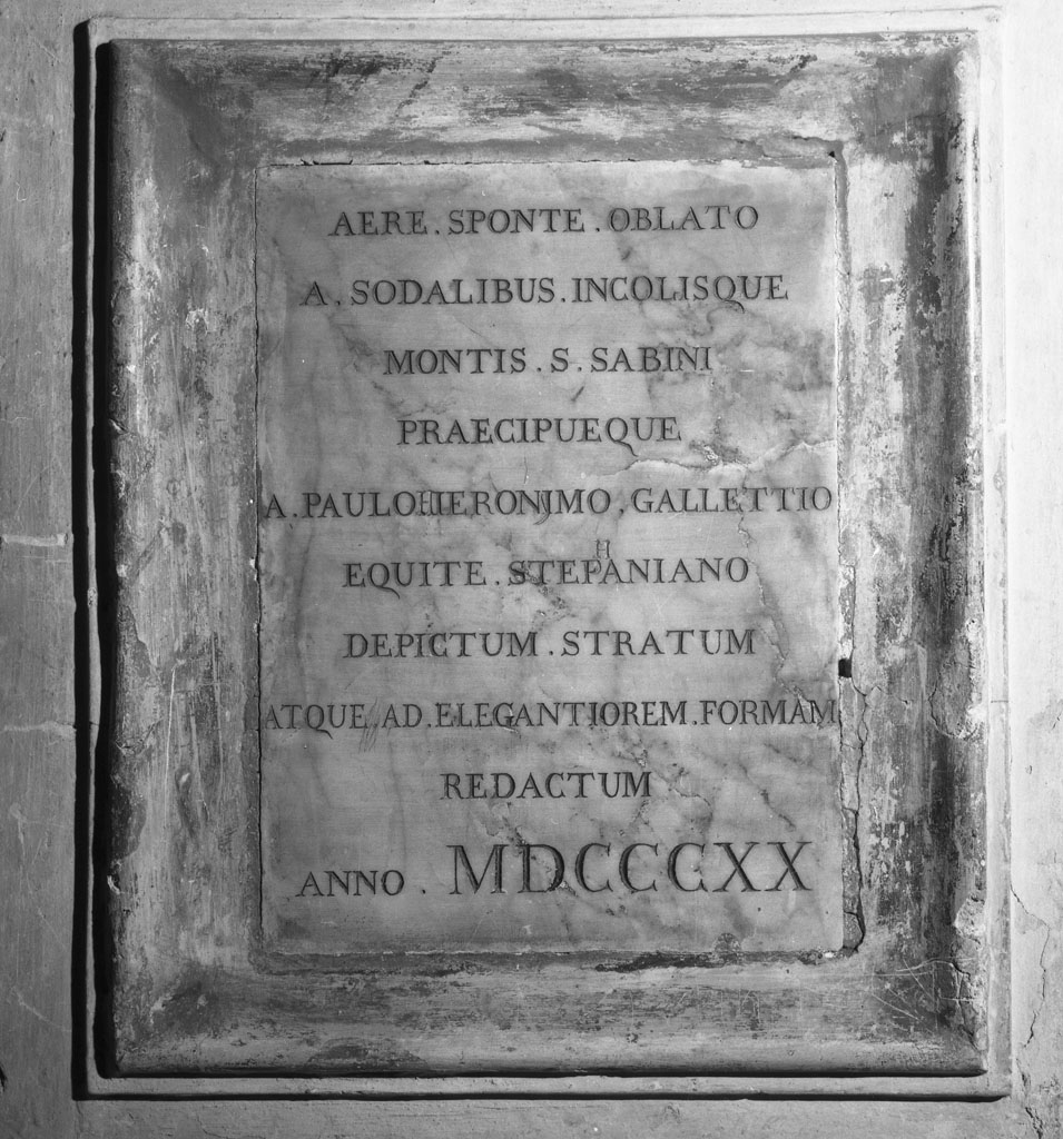 lapide commemorativa - bottega toscana (sec. XIX)