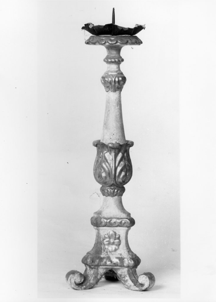 candeliere d'altare, serie - bottega toscana (inizio sec. XIX)