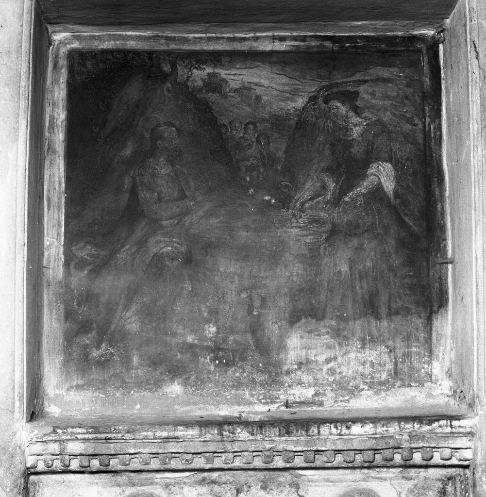 Cristo e la samaritana al pozzo (dipinto) - ambito toscano (sec. XVII)