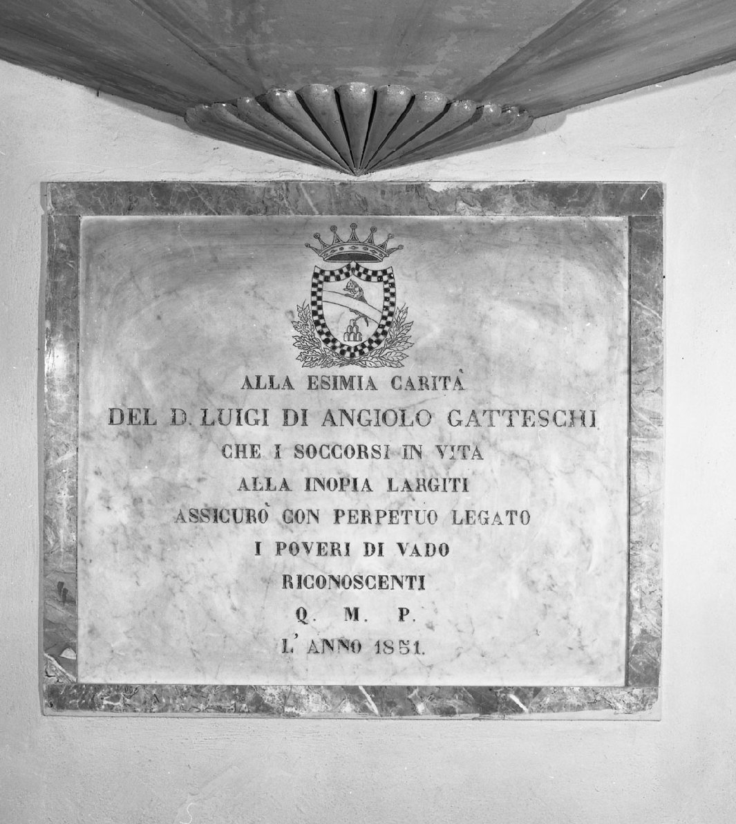 lapide commemorativa - bottega toscana (sec. XIX)