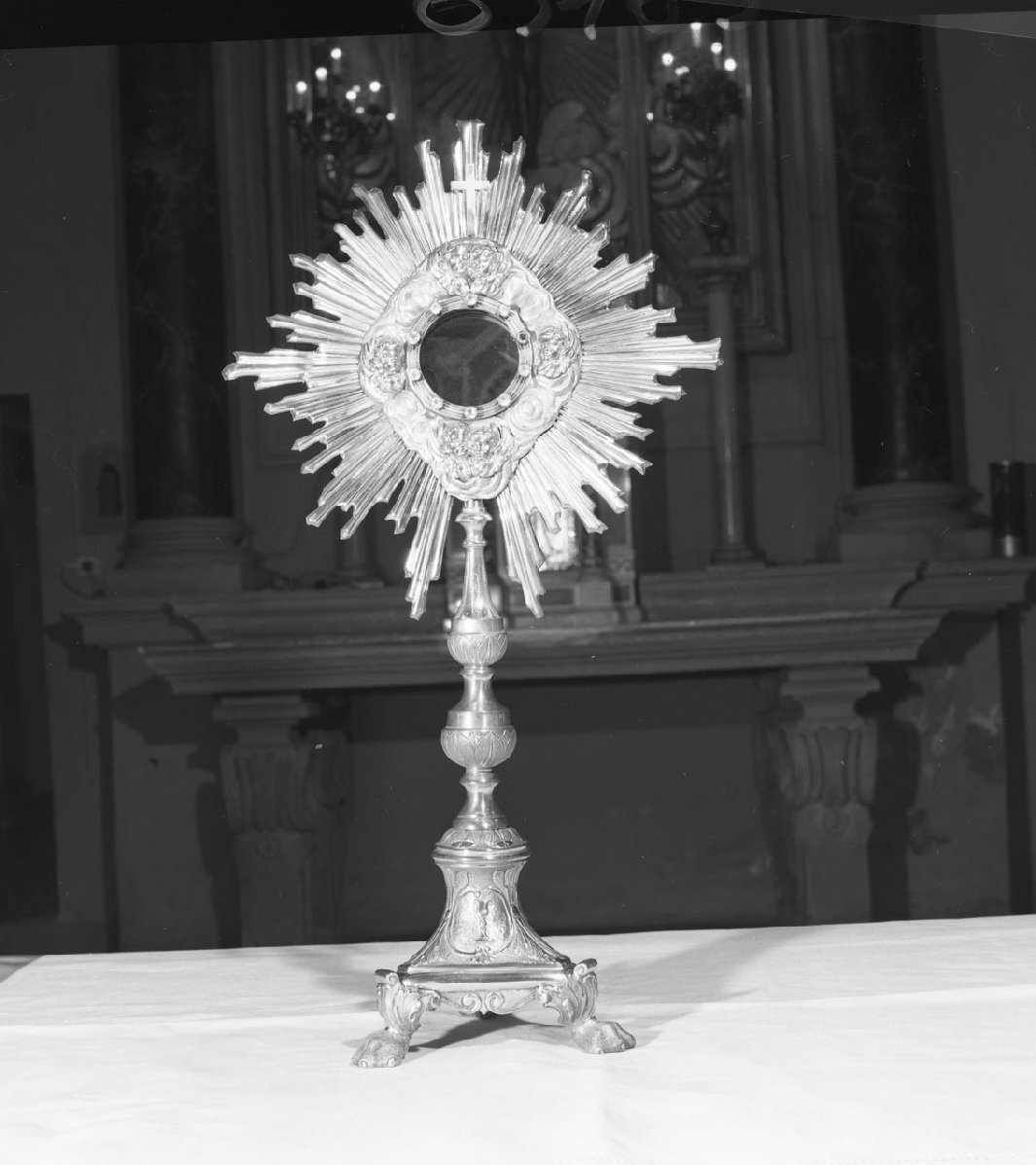 ostensorio - a raggiera - bottega toscana (prima metà sec. XIX)