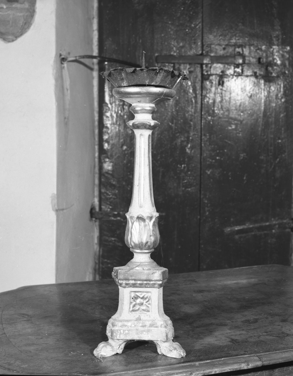 candelabro - bottega toscana (fine/inizio secc. XVIII/ XIX)