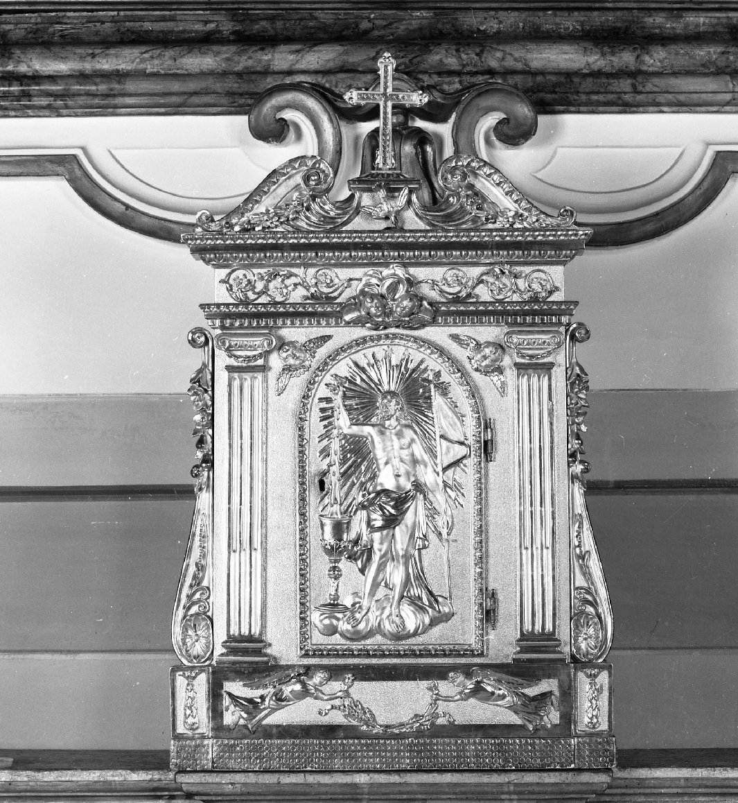 tabernacolo - a frontale architettonico - bottega aretina (prima metà sec. XIX)