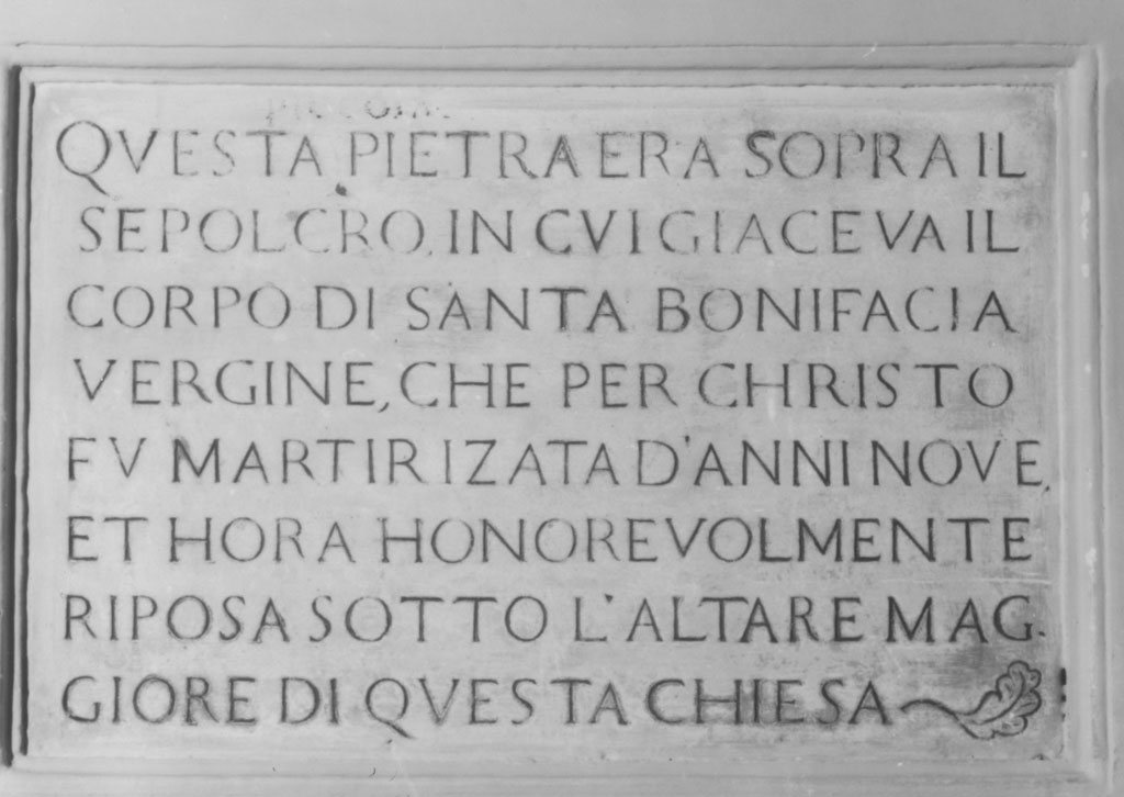 lapide - bottega casentinese (sec. XVIII)