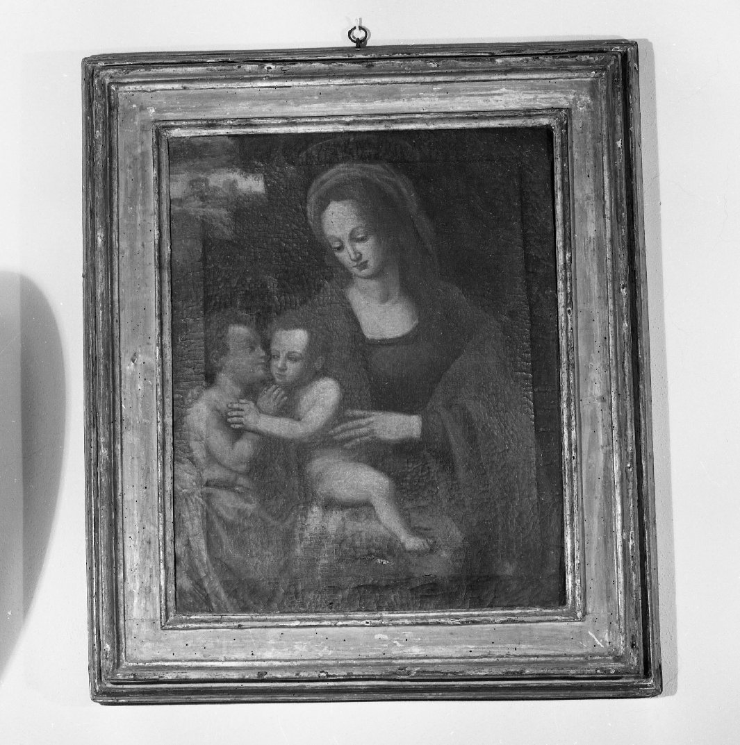 Madonna con Bambino e San Giovannino (dipinto) - ambito toscano (sec. XVII)