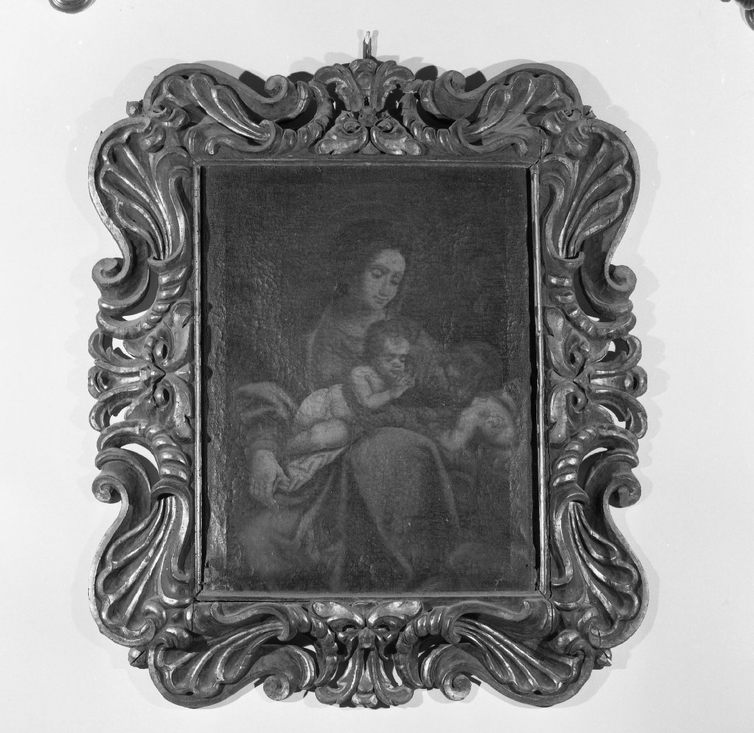 Madonna con Bambino e San Giovannino (dipinto) - ambito toscano (sec. XVII)