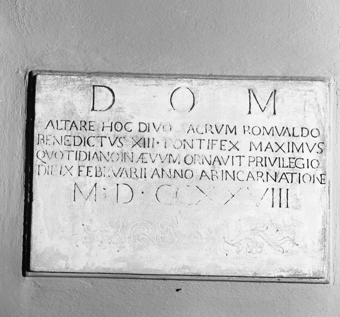 lapide - bottega casentinese (sec. XVIII)