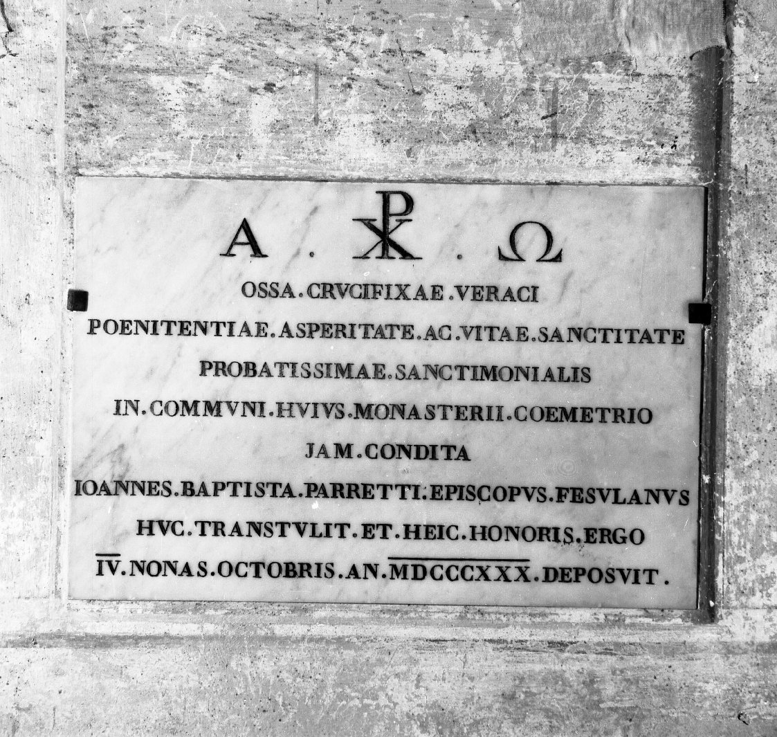 lapide - bottega casentinese (sec. XIX)