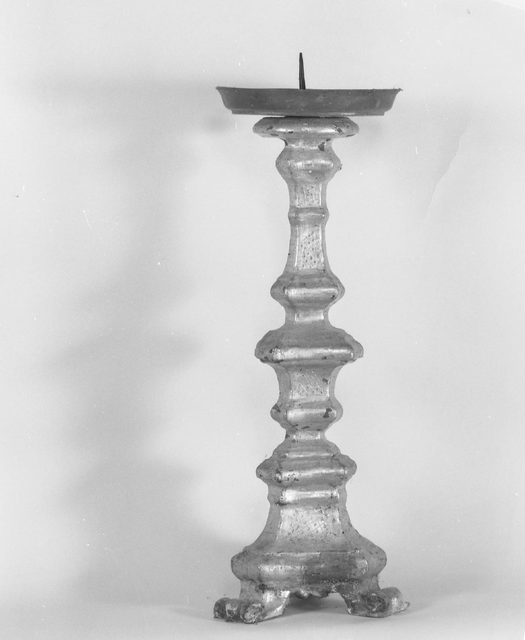 candeliere d'altare - bottega toscana (metà sec. XVIII)