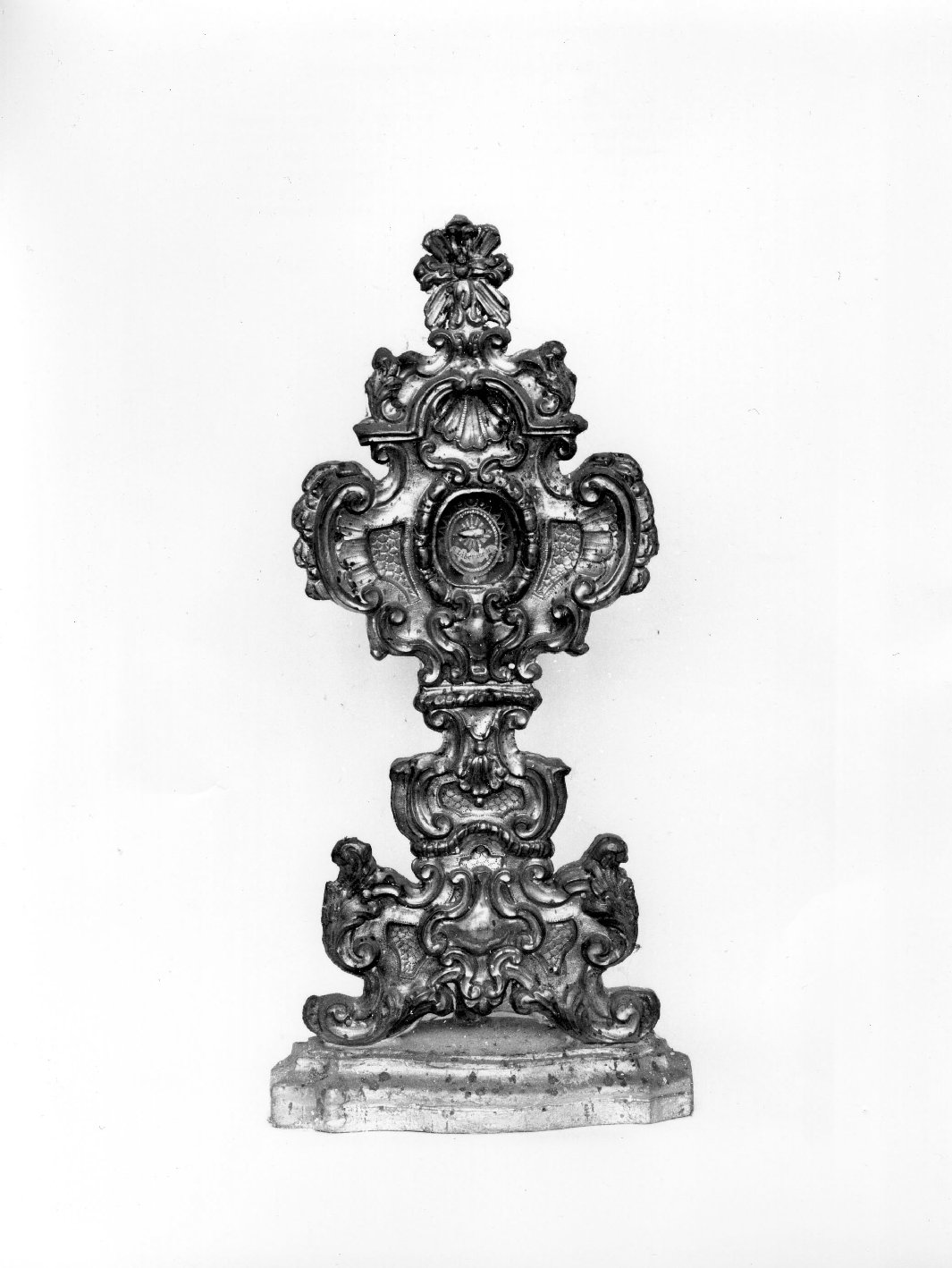 reliquiario - a ostensorio, serie - bottega toscana (fine/inizio secc. XVII/ XVIII)