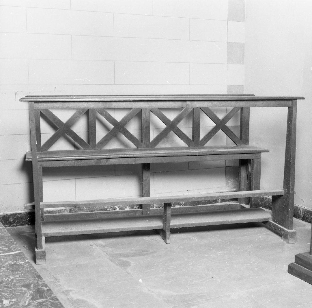 panca con inginocchiatoio, serie - bottega cortonese (seconda metà sec. XIX)